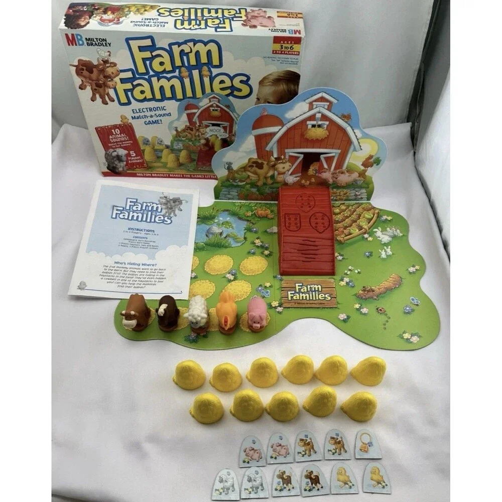 1996 Farm Families Game Milton Bradley Complete Good Cond FREE SHIP